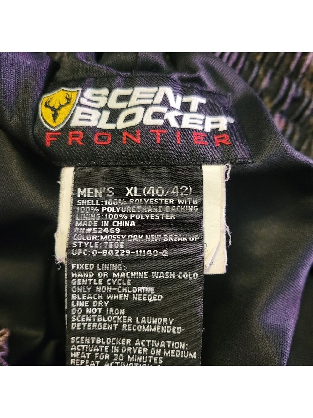 Scent Blocker Frontier Size XL Camouflage Hunting Jacket/pants - Picture 6 of 8